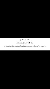 y=-x^3+1 a) Khảo sát và vẽ đồ thị b) Dựa vào đồ thị,tìm số nghiệm phương trình x^3=2m+1