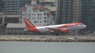 G-EZTZ Manchester Flight, Lands/Departs at Gibraltar, easyJet Flight 1963