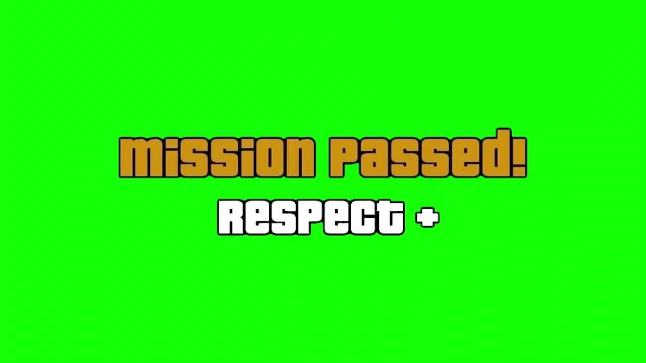 GTA Mission Passed Green Screen