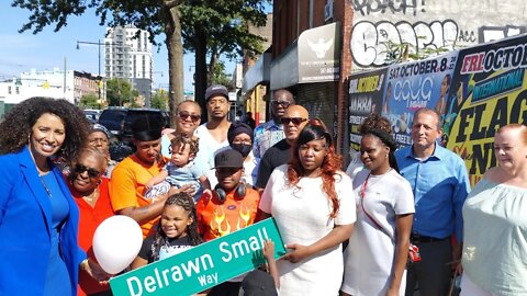 Delrawn Small #delrawnsmall street Naming Ceremony hosted by Sandy Nurse and Reverend Kevin Mccall