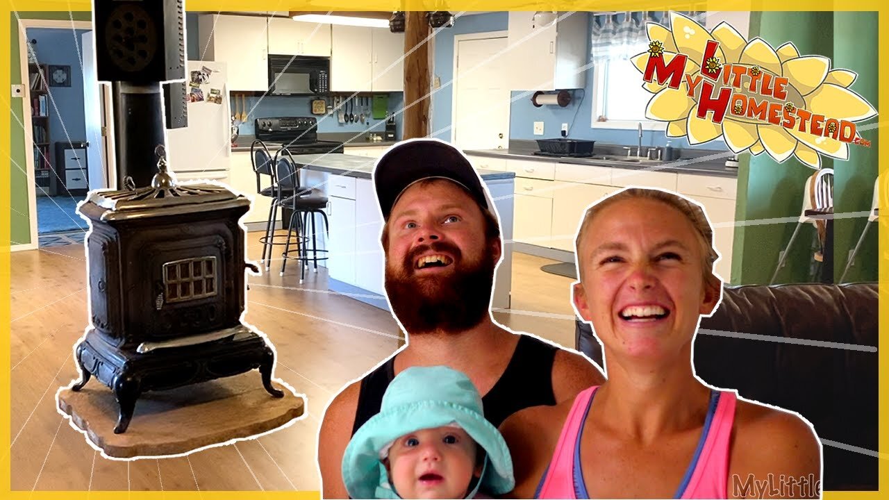 DIY Wood Stove Hearth/Cement Slab Complete & Earthbag Paint & Trim Finish | Weekly Peek Ep248