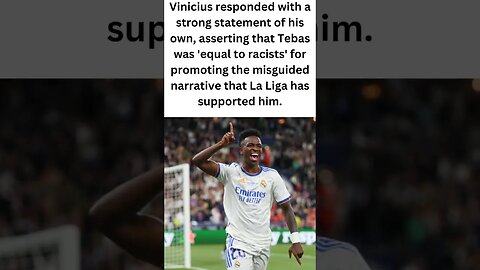 President of La Liga Javier Tebas said, "I had no desire to harm Vinicius Jr. #shorts