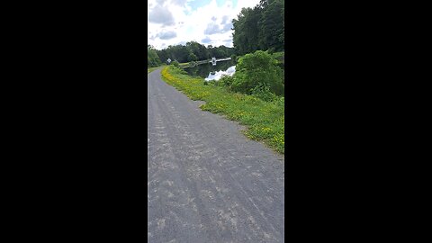 Bike riding the erie canal.