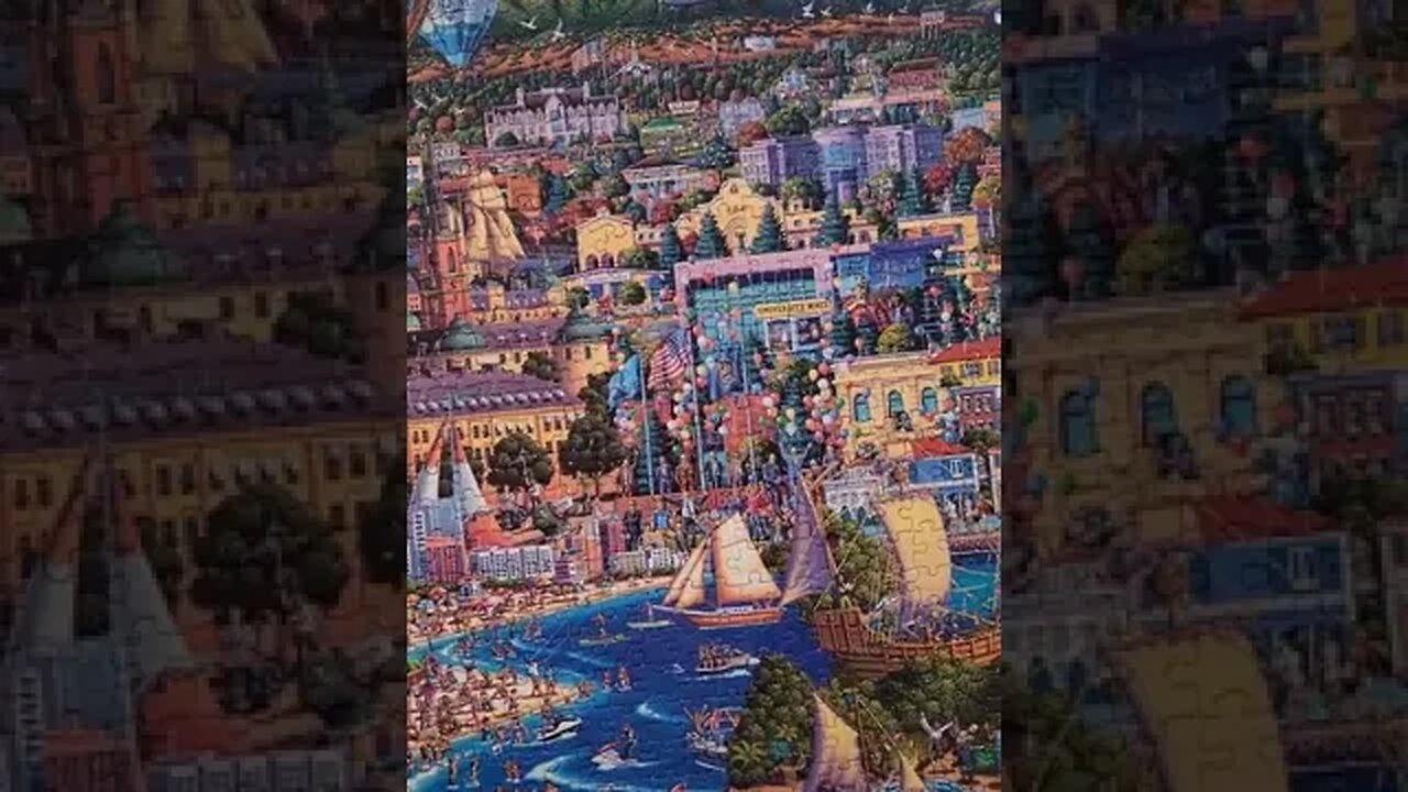 60,000 Piece What a Wonderful World Jigsaw Puzzle Day 53!! #shorts #puzzle #jigsawpuzzles #puzzles