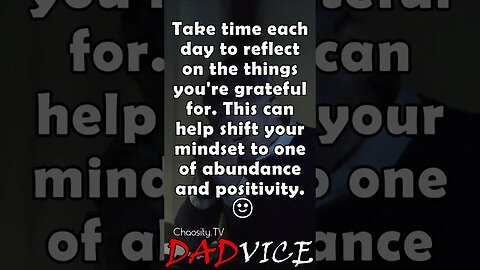 👨🏻 #DADVICE - #5. Practice gratitude 👍🏻