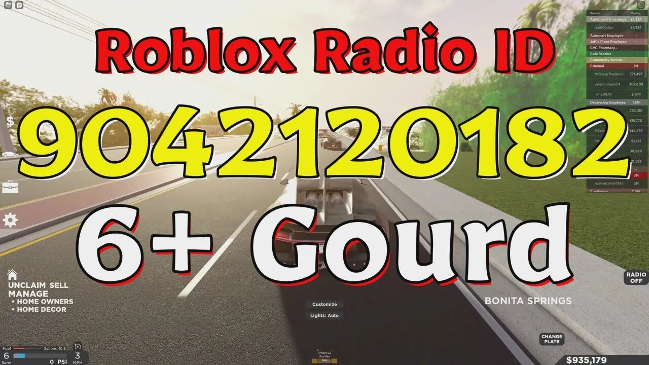 Gourd Roblox Radio Codes/IDs