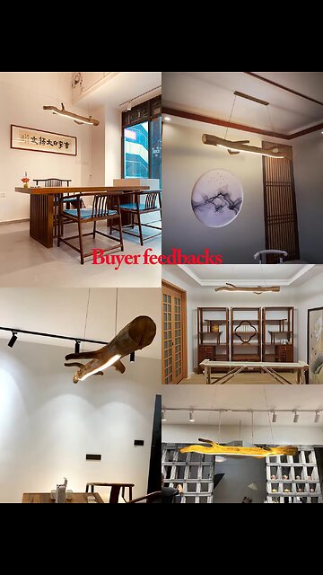 Vintage Resin Branches Pendant Lights LED Hanging Lamp