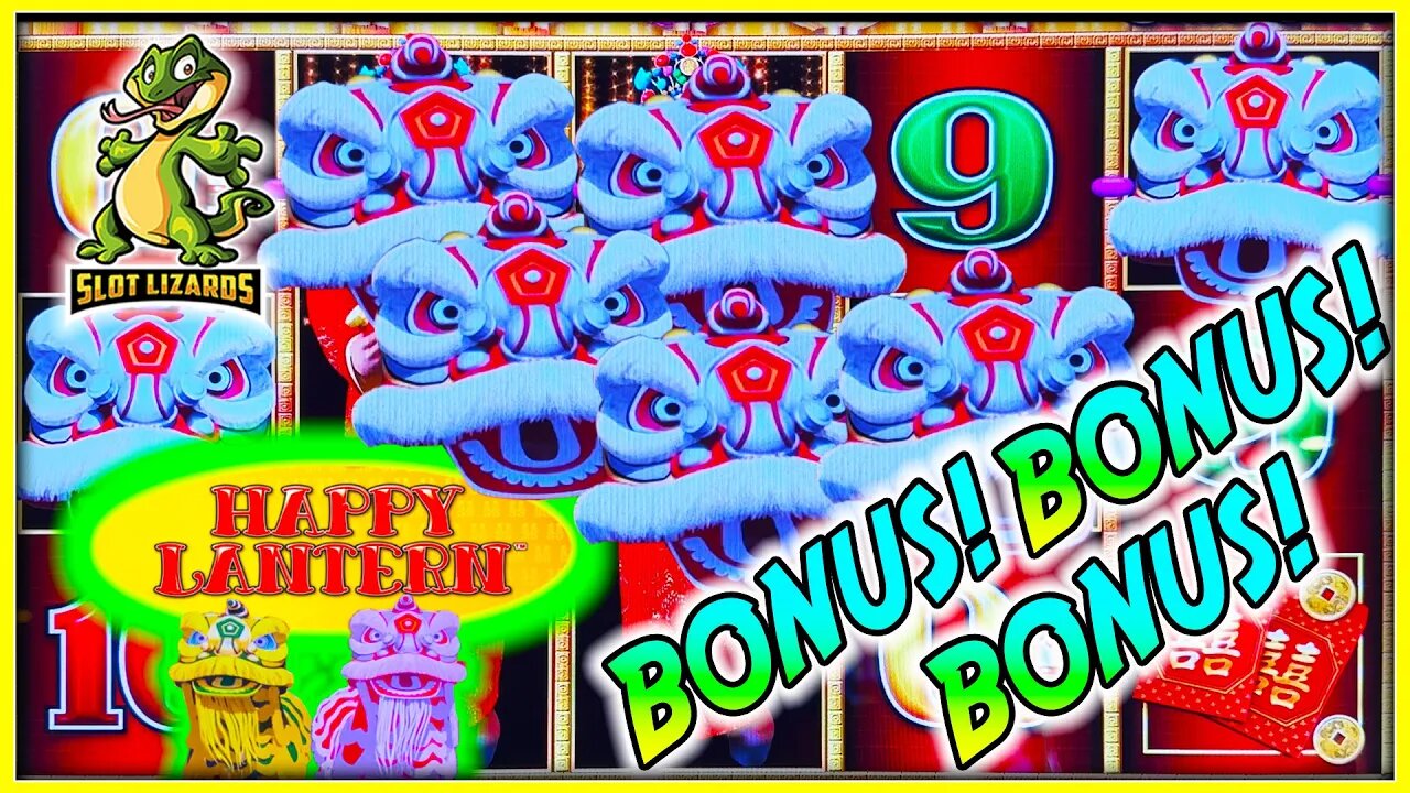 BONUS BONUS BONUS!!! ACTION PACKED MAX SPINNING! Lightning Link Happy Lantern Slot