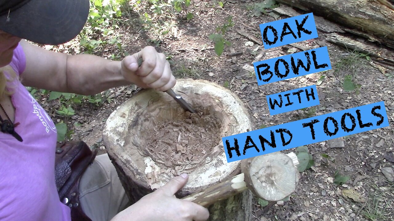 Carving a Simple Bowl From Oak