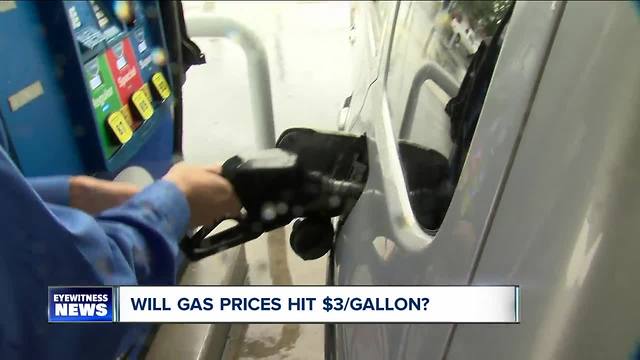 Gas prices could hit $3/gallon