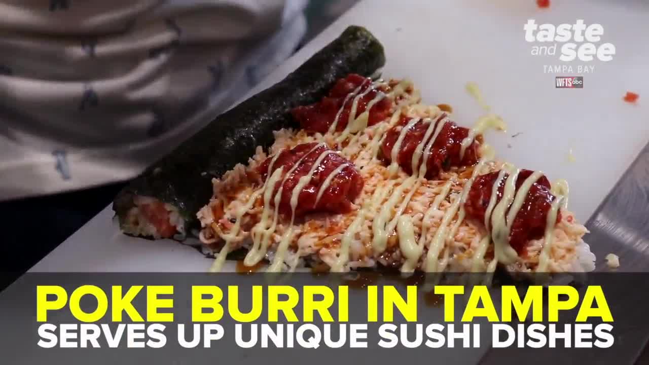 Eat sushi pizza and sushi donuts at Poke Burri in Tampa | Taste and See Tampa Bay