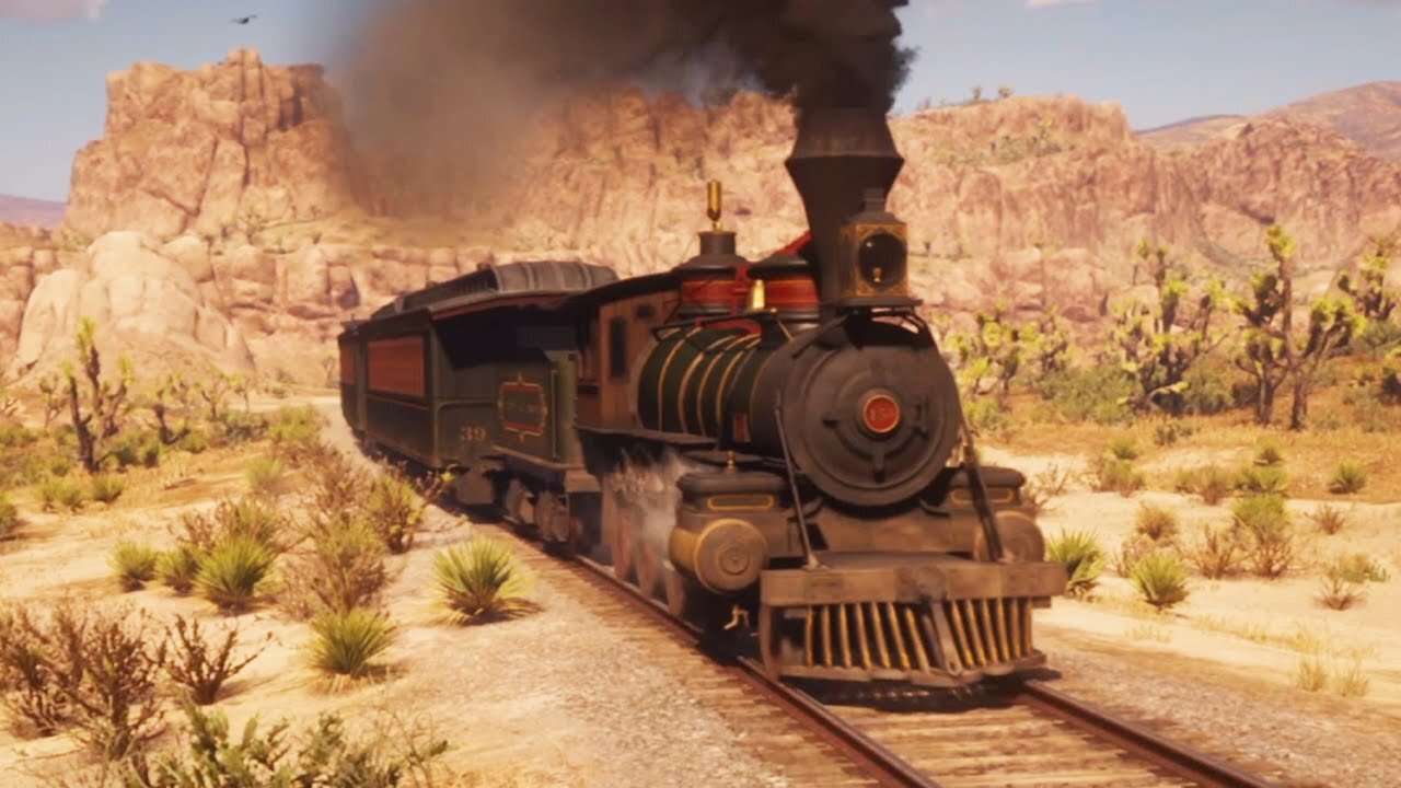 RED DEAD REDEMPTION 2 PS4 [Free Roam Gameplay] - Train Driving