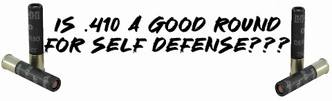 Is .410 a good round for self defense???