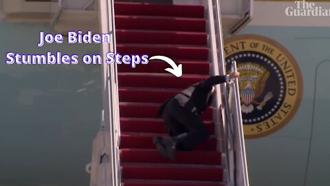 Joe Biden stumbles on steps