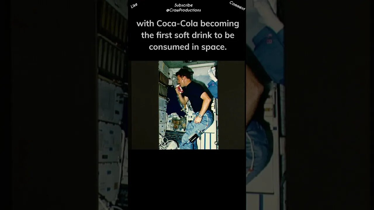 Coca Cola was the first soft drink to be consumed in space #cocacola #shorts