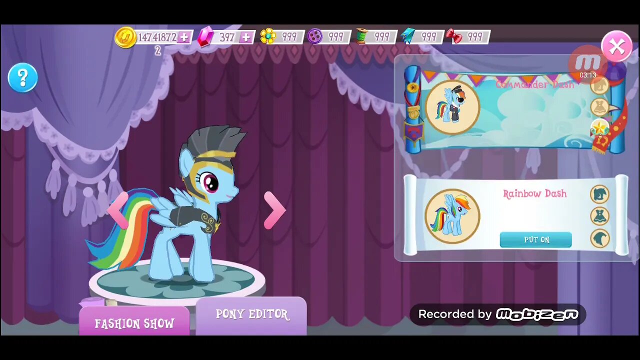 Update for Rainbow Dash Campaign has started, you can see her new Cloths!!!