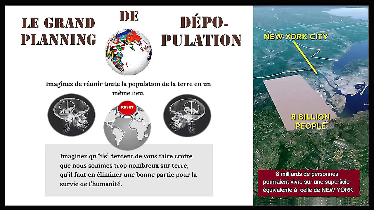 Agenda 2030. Le grand planning "Dépopulation" vous n'y croyez toujours pas ? Autres liens au descriptif.