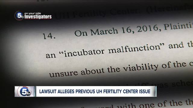 New lawsuit alleges previous failure at University Hospitals Fertility Center