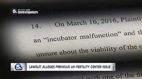 New lawsuit alleges previous failure at University Hospitals Fertility Center