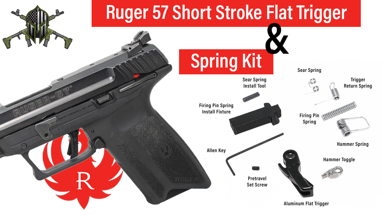 New MCARBO Ruger 57 Short Stroke Trigger and Spring Kit