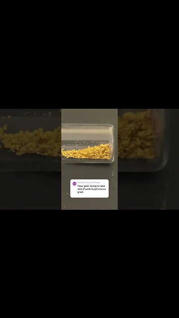 Fine flour gold! It adds up!