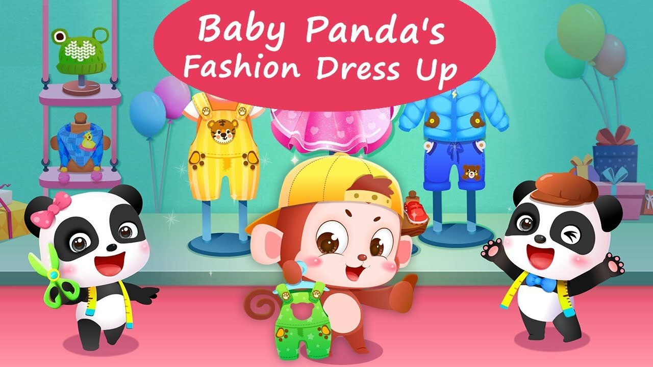 Baby Panda Fashion Dress up - Making a Beautiful Purple Scarf - KidsBabyBus