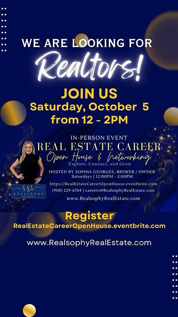 We are looking for Realtors at Realsophy Real Estate!