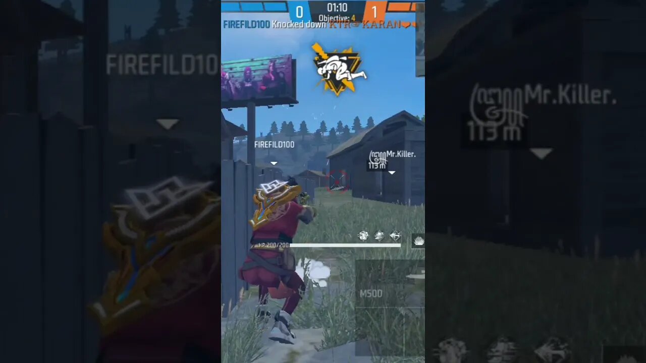 m৫০০ হেডশট টা দেখো।#shorts #firefild100