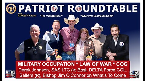 WWG1WGA LAW OF WAR Roundtable: Riccardo Bosi, Derek Johnson, COL Sellers, Aby & Bishop Jim O'Connor
