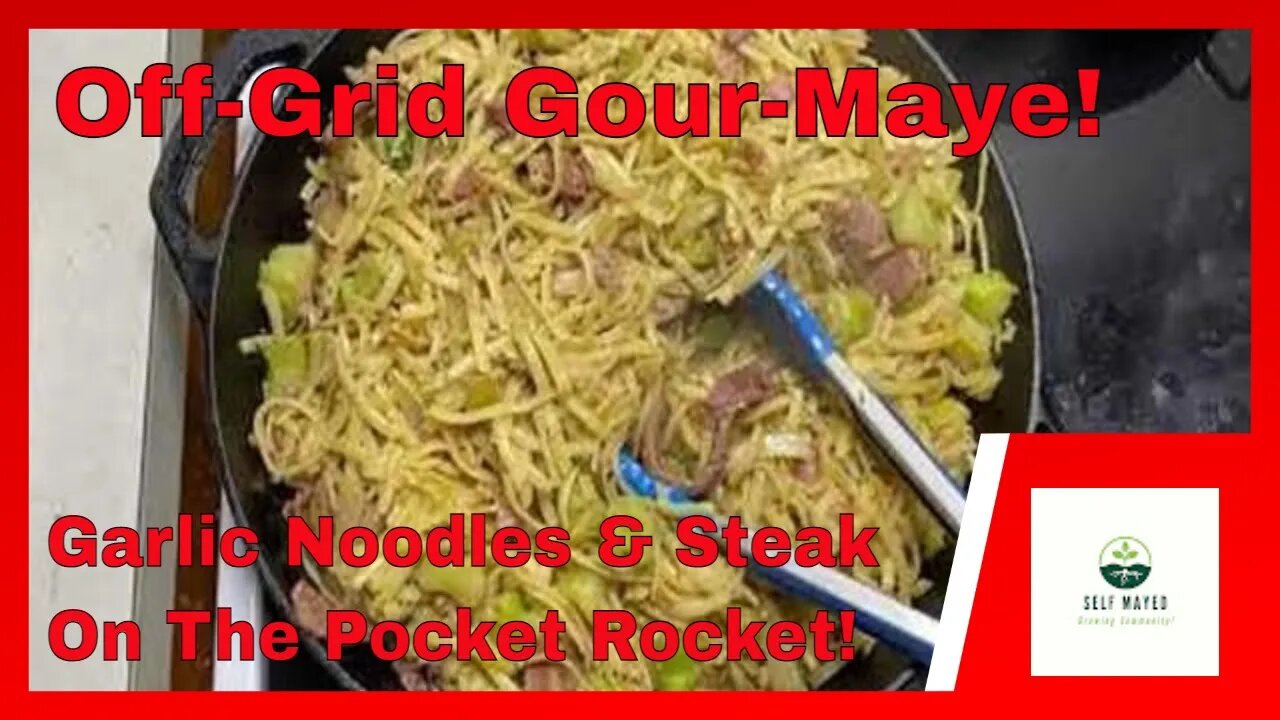 Like Rocket Stove Cooking Videos? Garlic Noodles And Steak?! How-To!