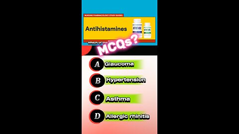 Antihistamines medication mcqs #allergic #skinrashes #treatment 💊💉🏥