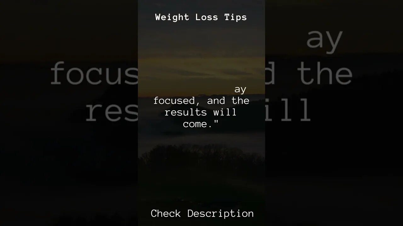 Weight loss methods that actually works || 5 weight loss quote #Shorts