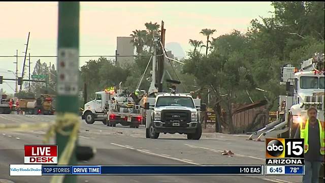 Shea Boulevard shut down for storm cleanup