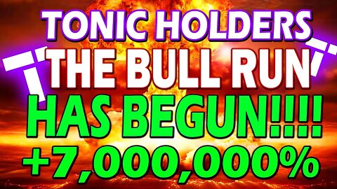 TECTONIC CRYPTO BREAKING NEWS!!🔥 TONIC COIN 400X RISE *URGENT UPDATE*