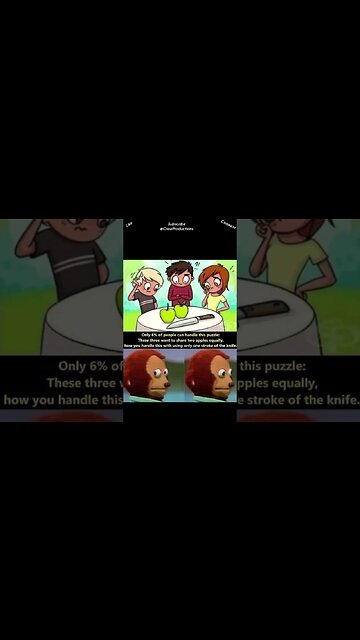 Cutting two apples three ways