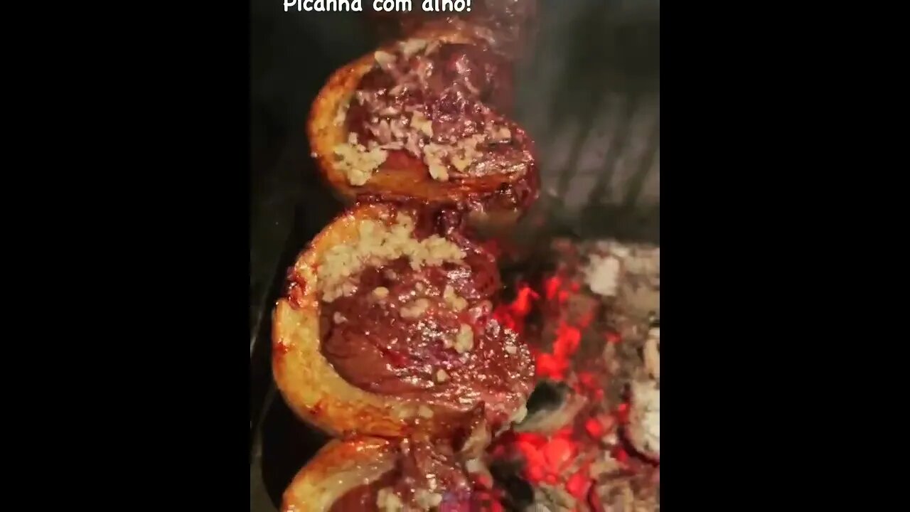 Garlic encrusted churasco @churrascoentreamigos on IG 😱🤯 #shorts