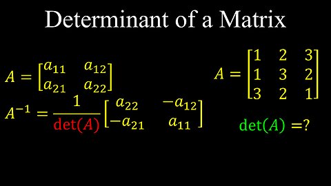 Determinant of a Matrix - Linear Algebra