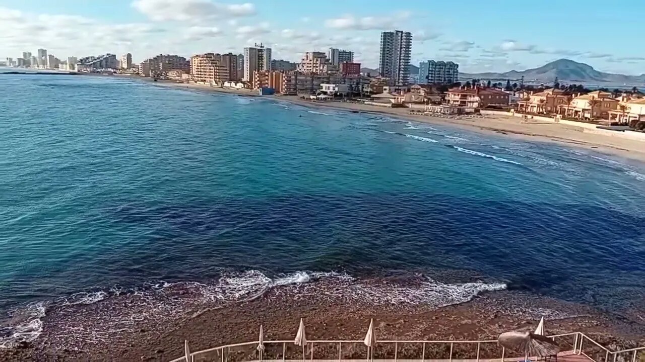 Aussicht auf La Manga und das Mittelmeer / Lookout on Spanish tourist destination La Manga