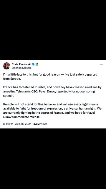 RUMBLE CEO FLEE EUROPE🇪🇺✈️👨‍💻🛅🛃🏃IN FEAR OF BEING ARREST🇪🇺👮‍♂️👨‍💻🚓🇫🇷💫