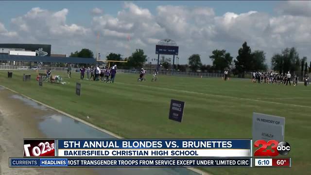 5th annual Blondes VS. Brunettes football game to raise awareness of Alzheimer's disease