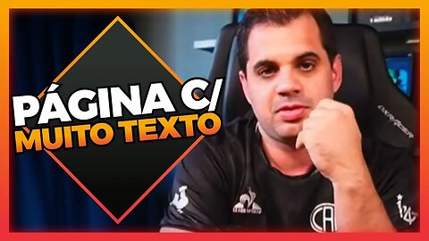 Como saber se a PÁGINA possui muito TEXTO