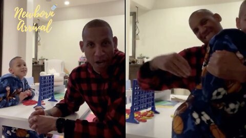 Reggie Miller Can't Stand Losing To Son Ryker In Connect 4! 😡