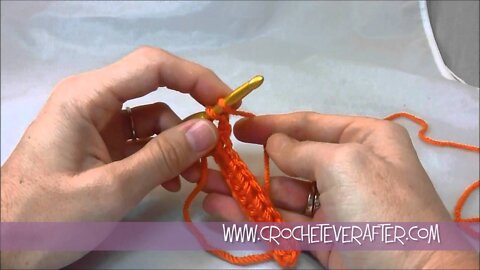 Left Hand Half Double Crochet Tutorial #3: HDC In First Stitch Of Row