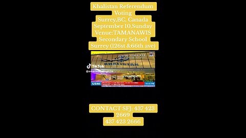 Khalistan Referendum Voting Surrey, BC, Canada September 10