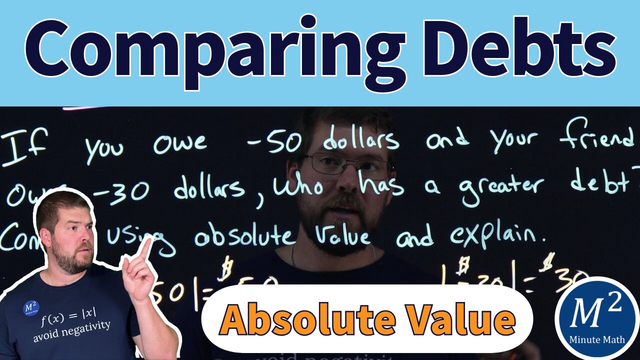 Understanding Debt Comparisons Using Absolute Value