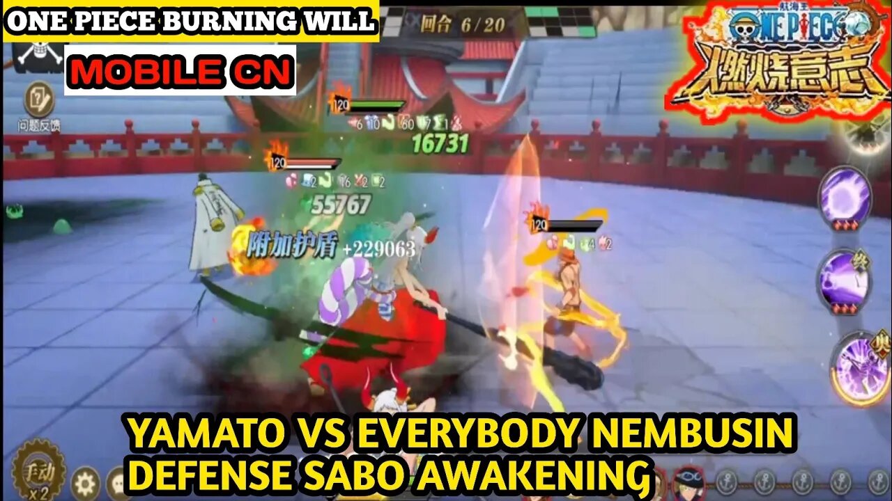 MERUNTUHKAN PERTAHANAN AWAKENING SABO / YAMATO VS EVERYBODY / One Piece Burning Will Mobile