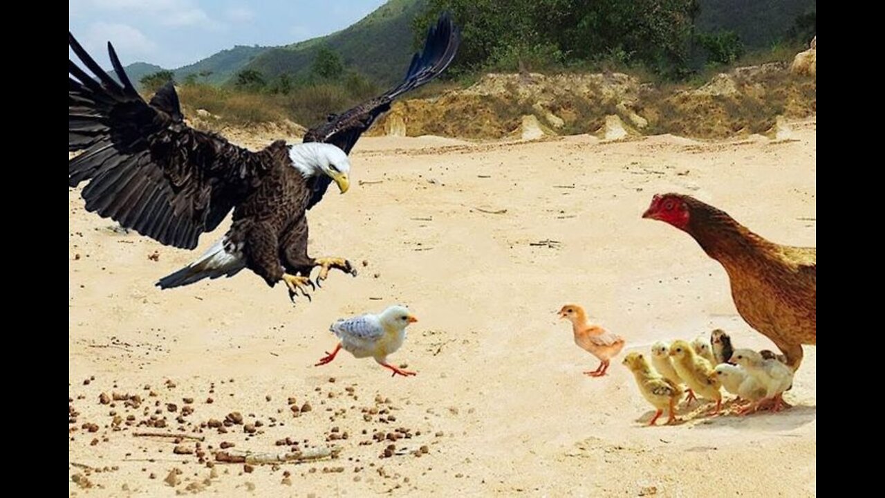 EAGLES VS CHIKENS AMASING FIGHT