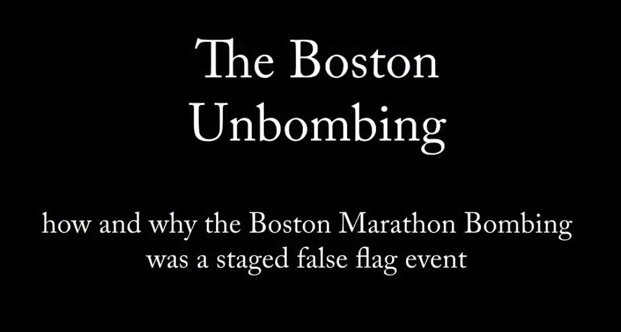 Most Documented False Flag Attack in History. The Boston Unbombing 2016 Simulated Terrorism