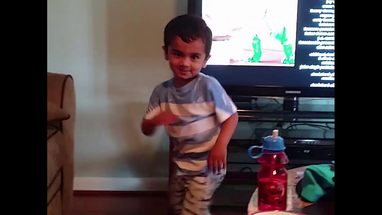 2 years old Zach dancing to the Toy Story 3 song