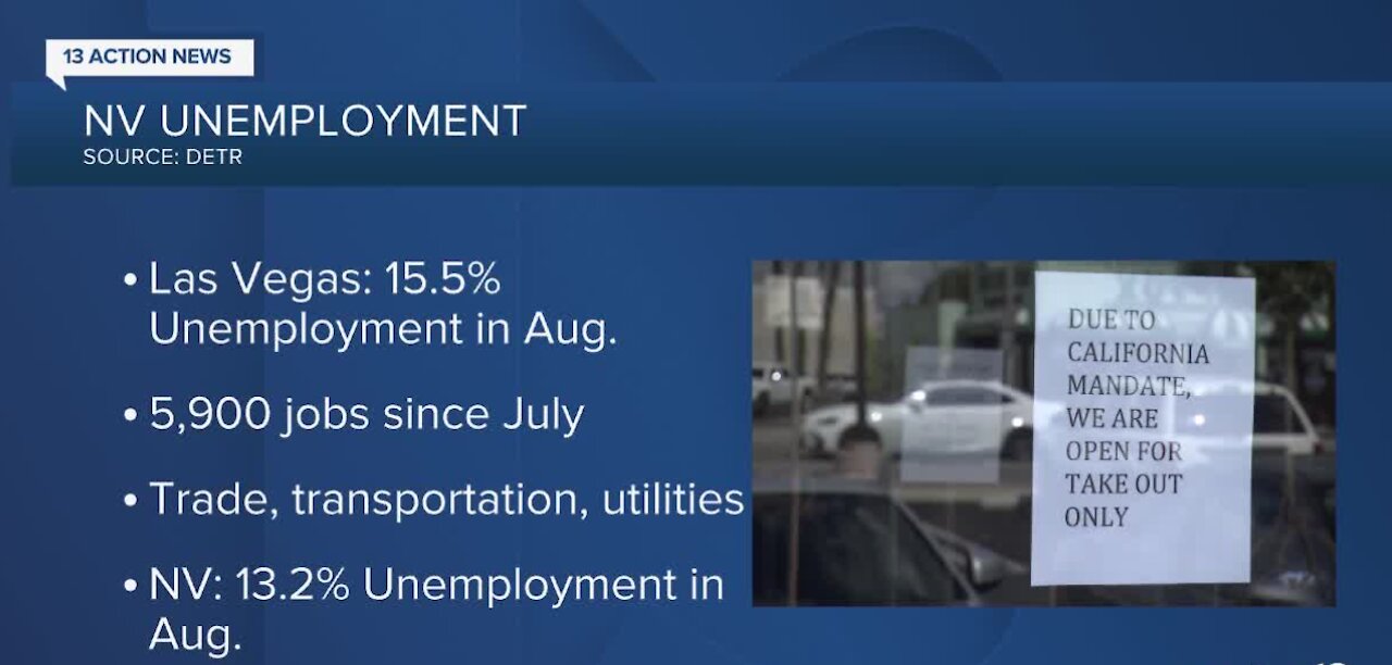 DETR: Nevada unemployment numbers for Aug, 2020